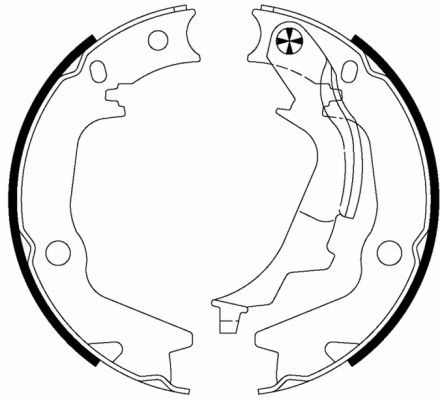 HELLA PAGID Комплект тормозных колодок, стояночная тормозная с 8DA 355 050-131